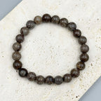 Red Snowflake Stone Stretch Bracelet B1992-6MM - view 5