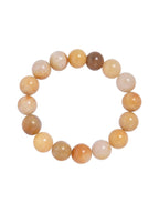 Golden Jade Stone Stretch Bracelet B1993-10MM - view 5