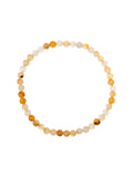 Golden Jade Stone Stretch Bracelet B1993-4MM