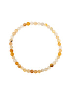 Golden Jade Stone Stretch Bracelet B1993-4MM