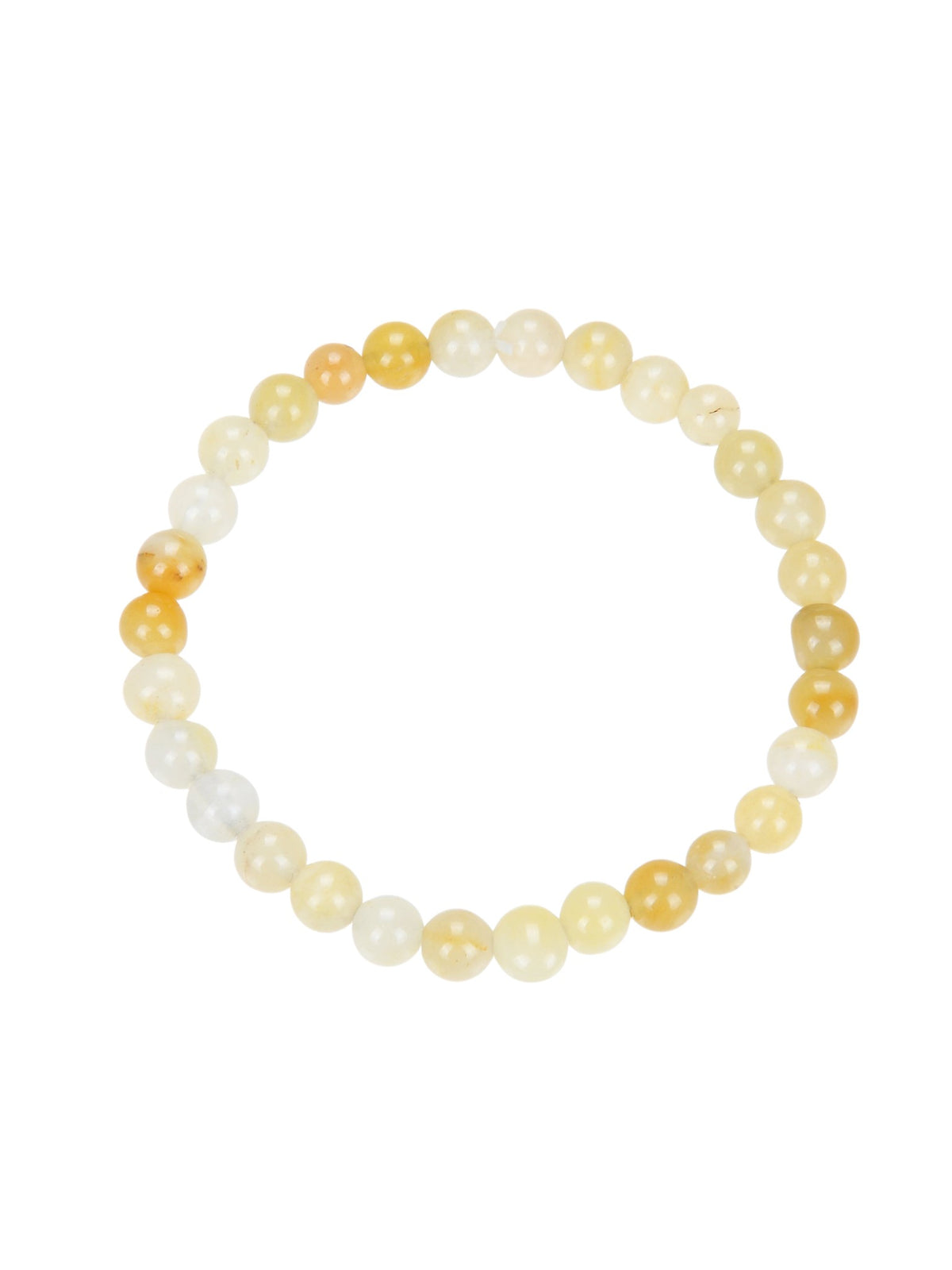 Golden Jade Stone Stretch Bracelet B1993-12MM - view 5