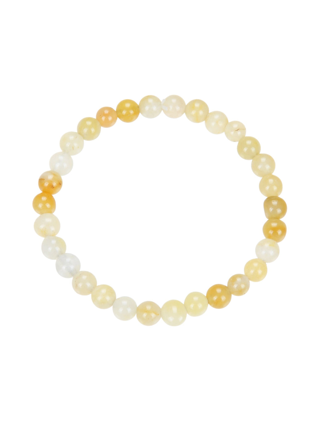 Golden Jade Stone Stretch Bracelet B1993-4MM - view 6
