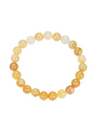 Golden Jade Stone Stretch Bracelet B1993-4MM - view 2