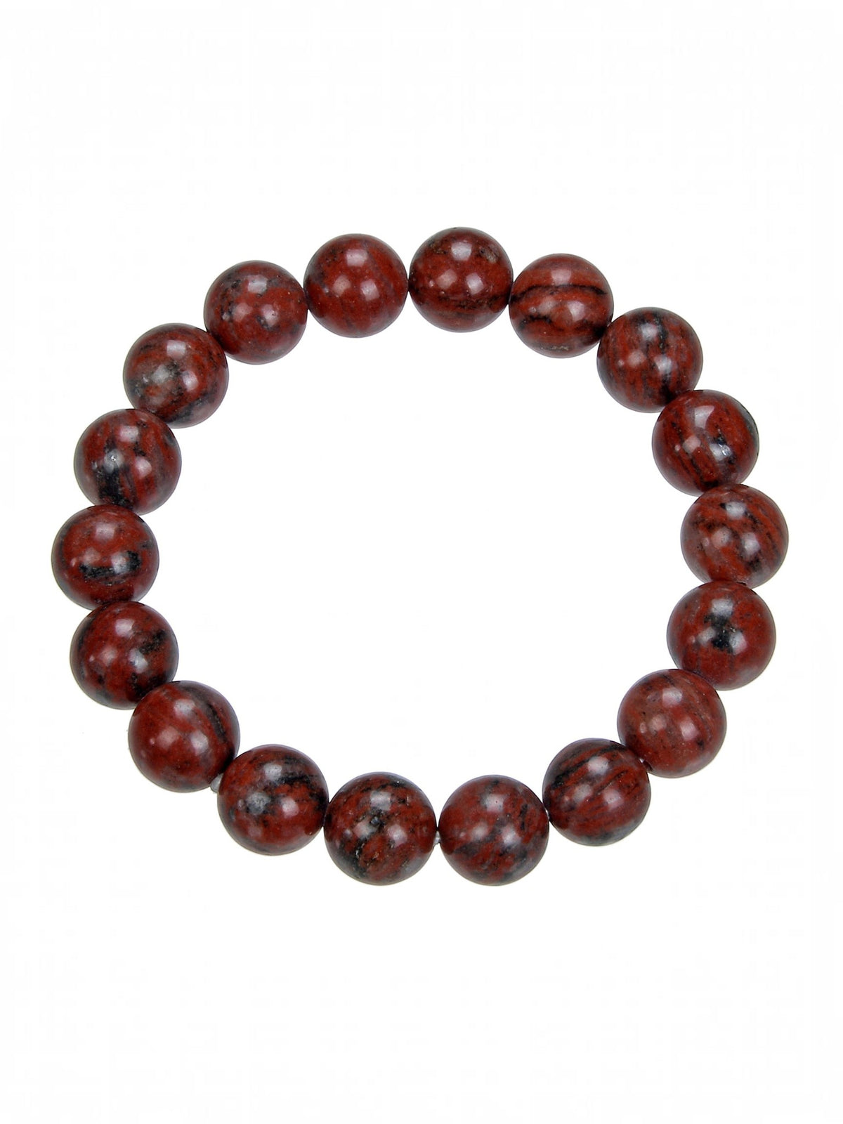 Red Sesame Jasper Stretch Bracelet B1994-10MM