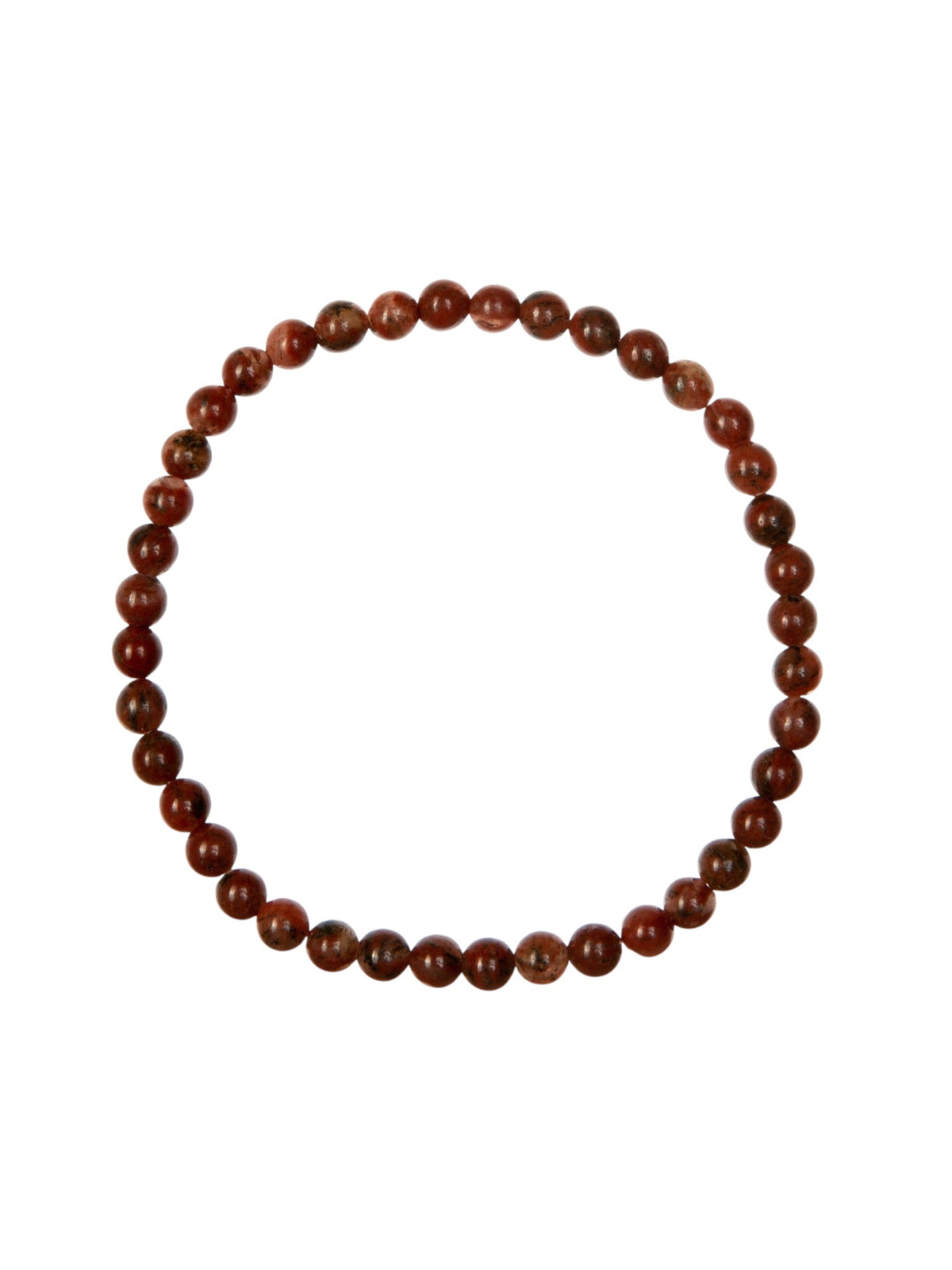 Red Sesame Jasper Stretch Bracelet B1994-4MM