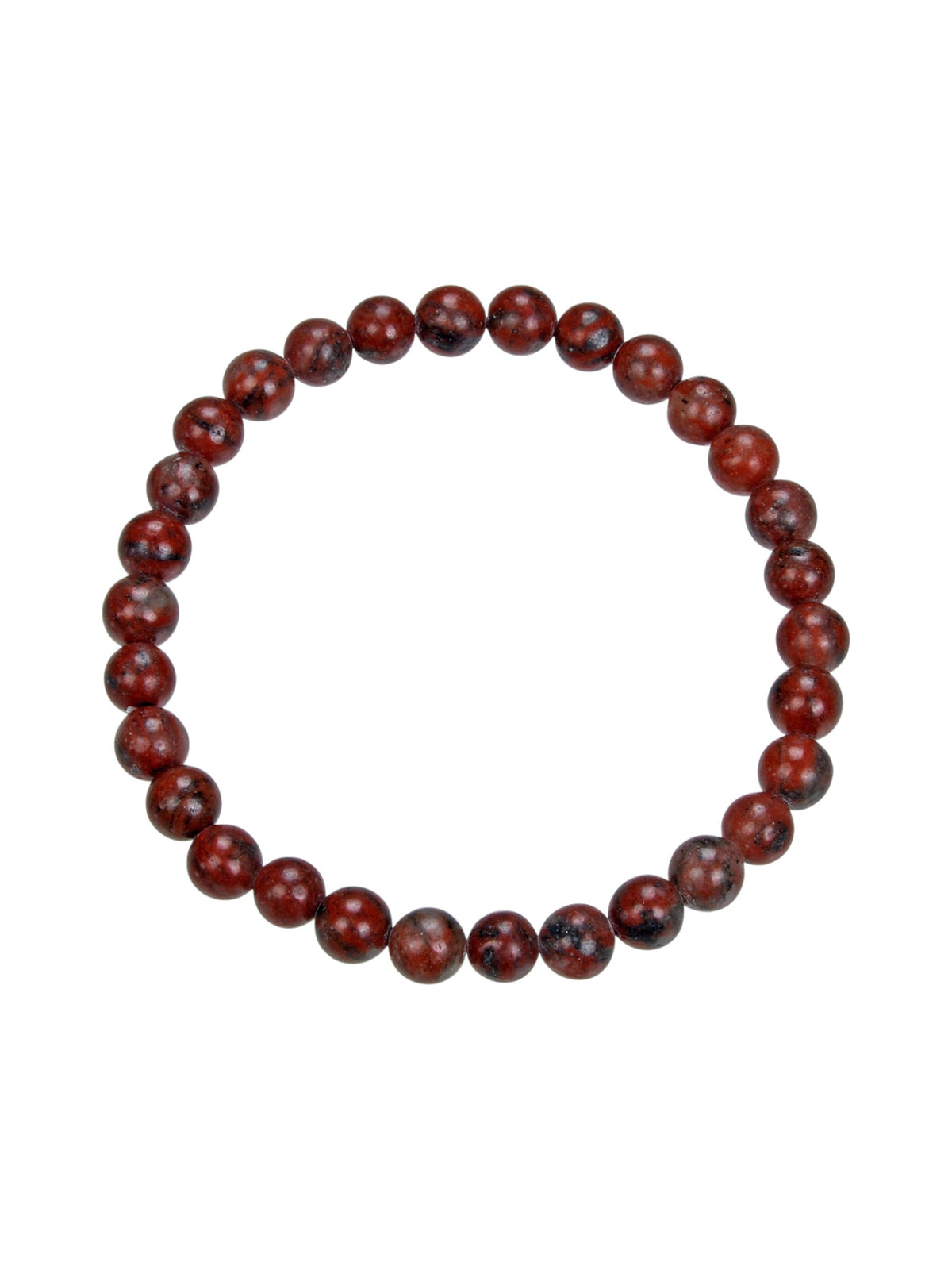 Red Sesame Jasper Stretch Bracelet B1994-6MM
