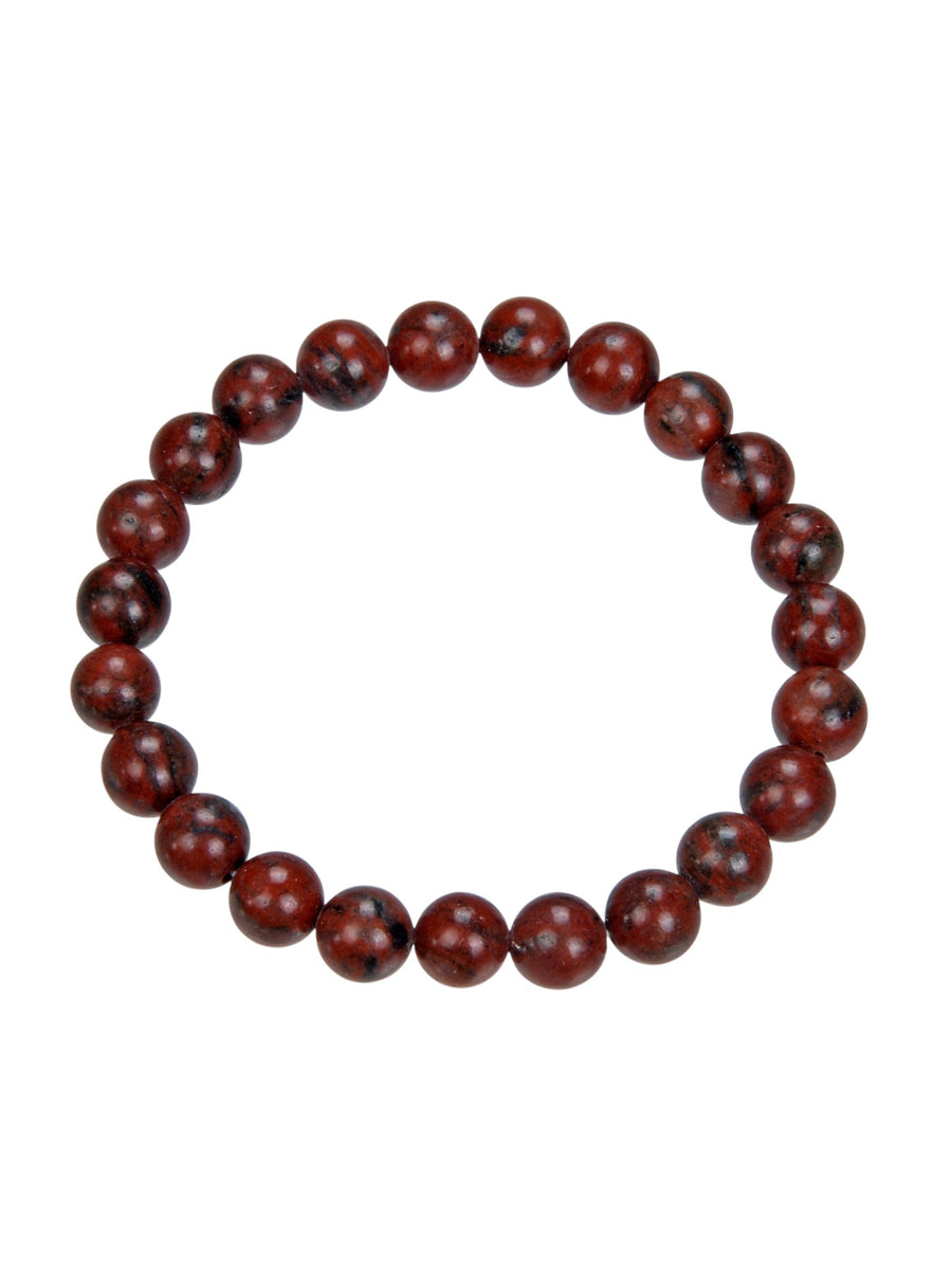 Red Sesame Jasper Stretch Bracelet B1994-8MM