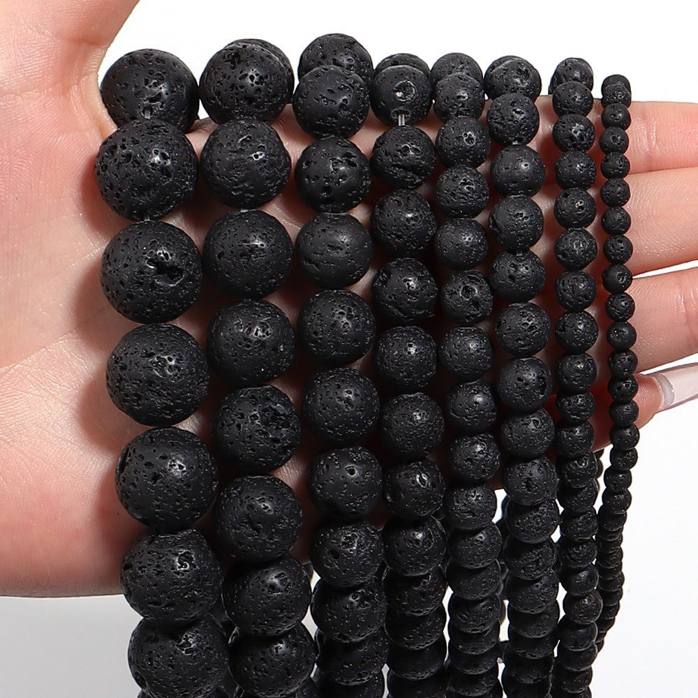 Lava Stone Stretch Bracelet B1996-12MM - view 6