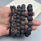 Lava Stone Stretch Bracelet B1996-4MM - view 5