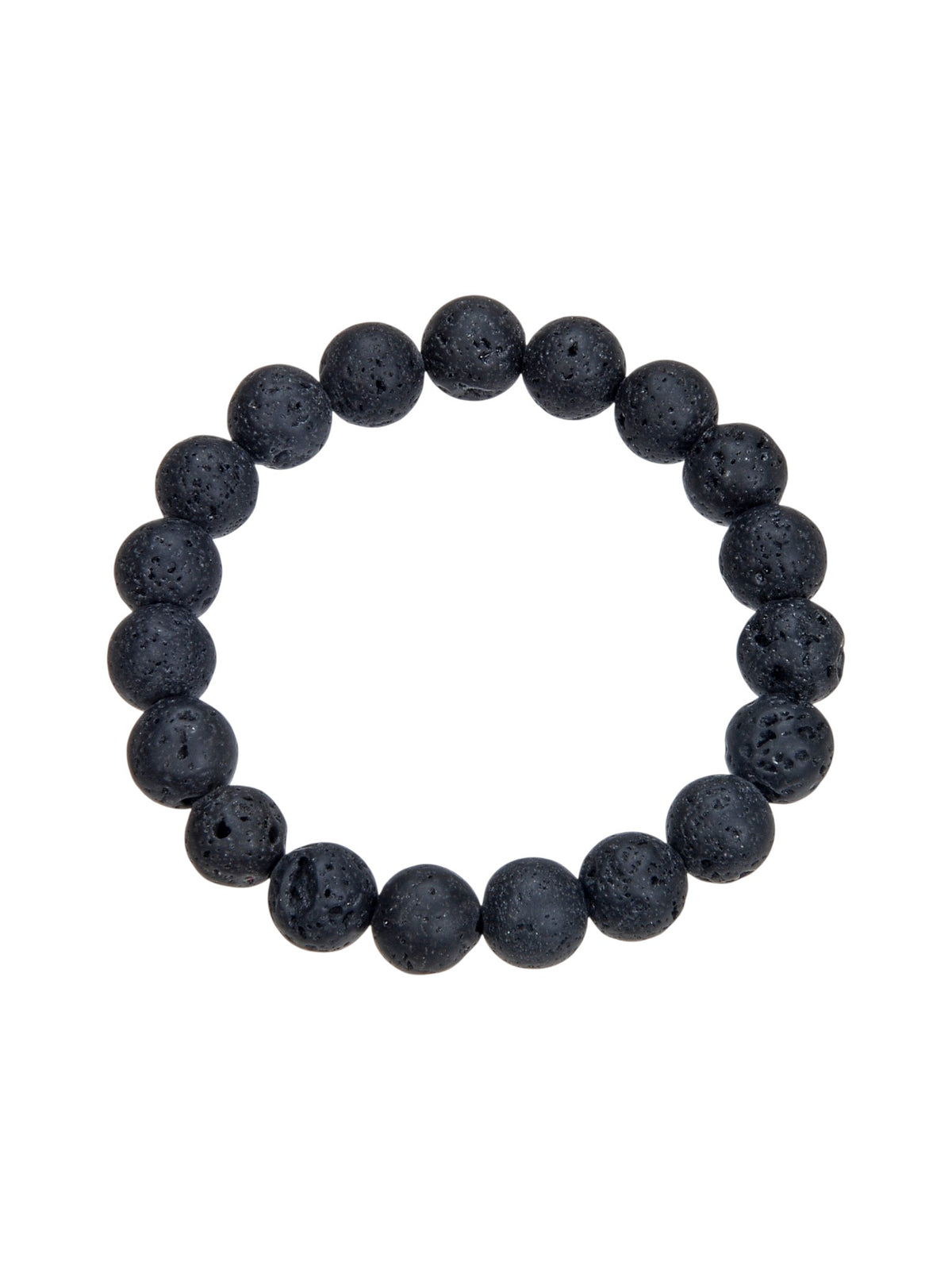 Lava Stone Stretch Bracelet B1996-12MM - view 3