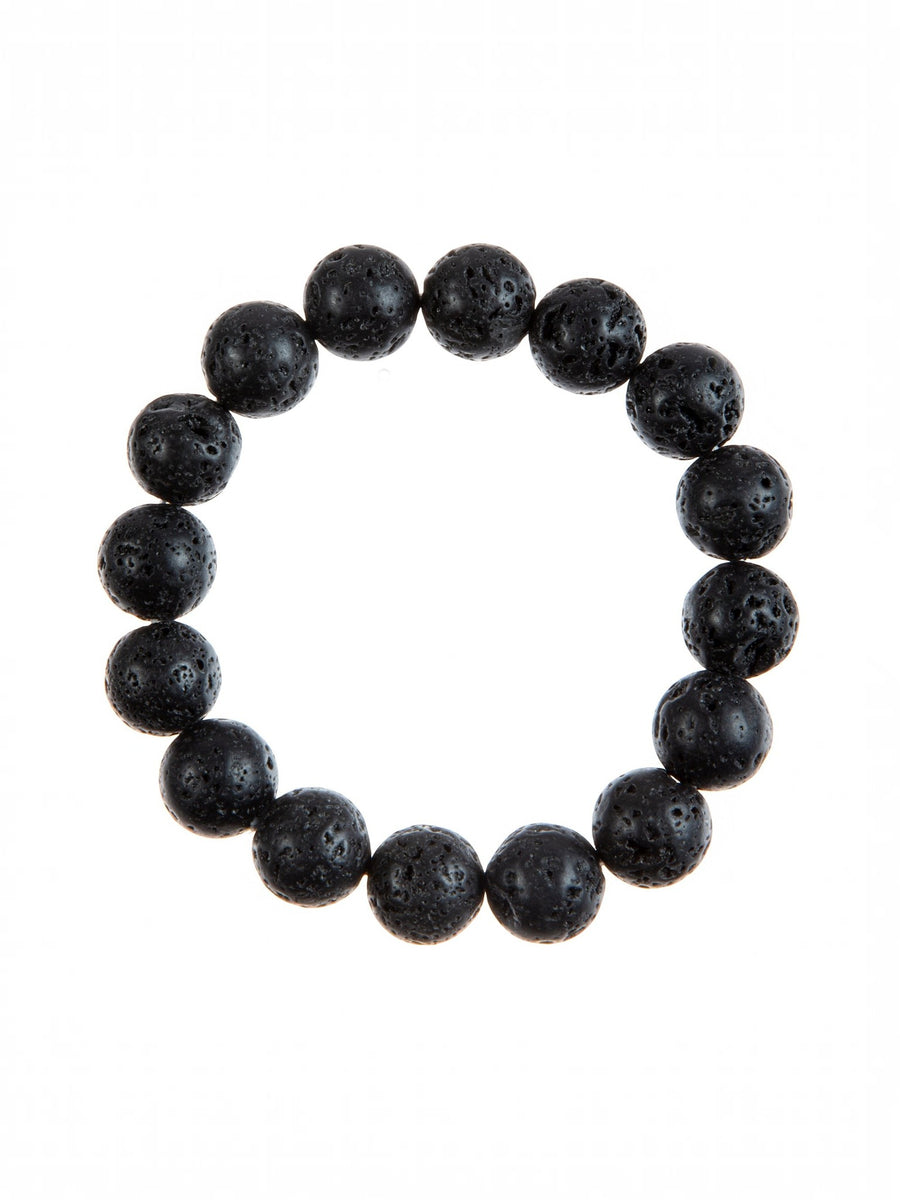Lava Stone Stretch Bracelet B1996-12MM