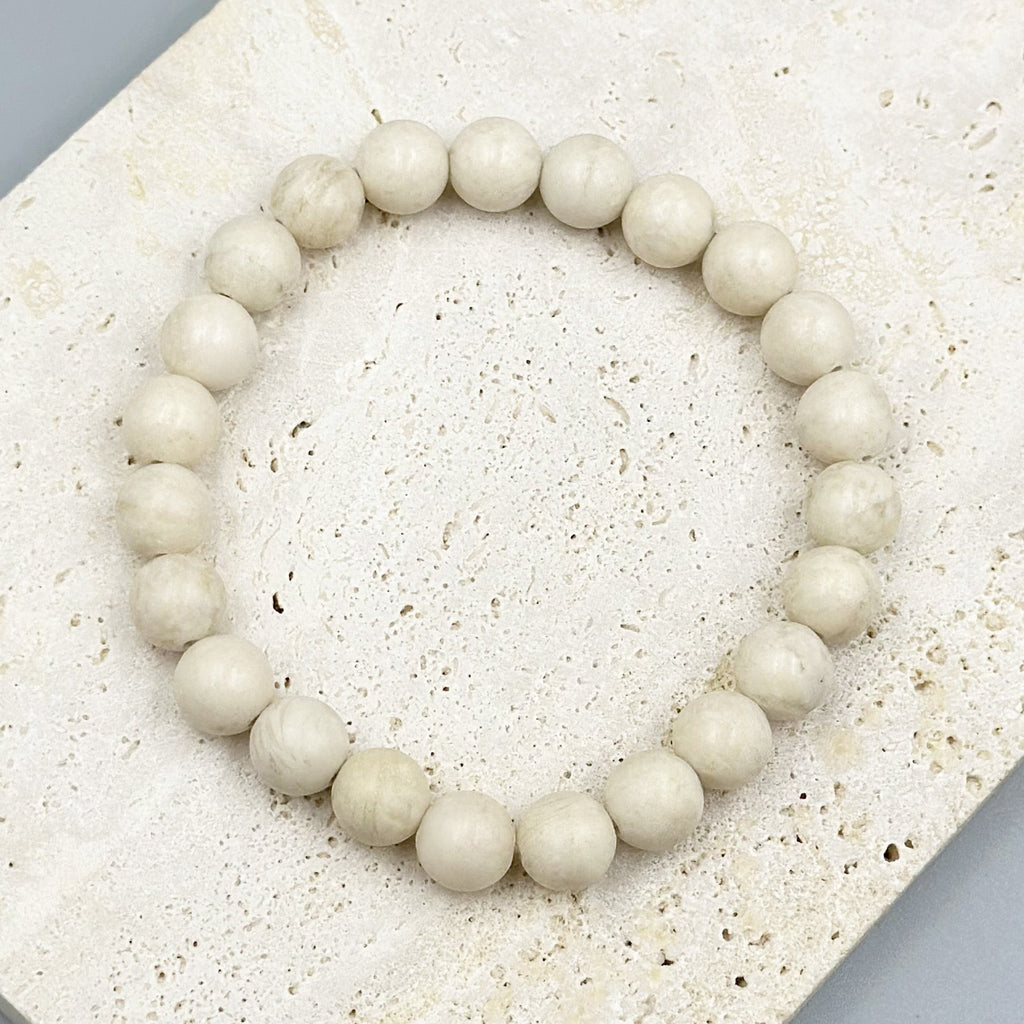 Fossil Stone Stretch Bracelet B1997-12MM - view 6