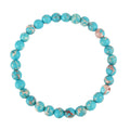 Composed Blue Emperor Stone Stretch Bracelet B2057-6MM