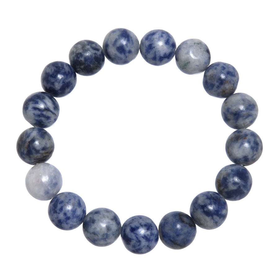 Blue Spot Jasper Stone Stretch Bracelet B2058-12MM
