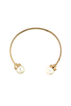 Pearl Alloy Cuff Bracelet B2159