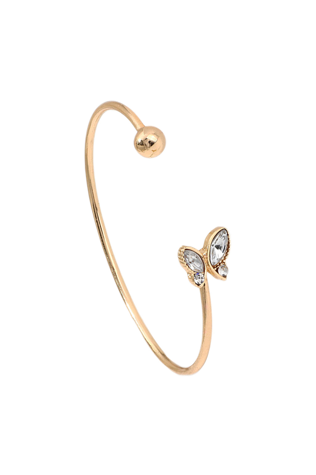 Rhinestone Butterfly Cuff Bracelets B2248