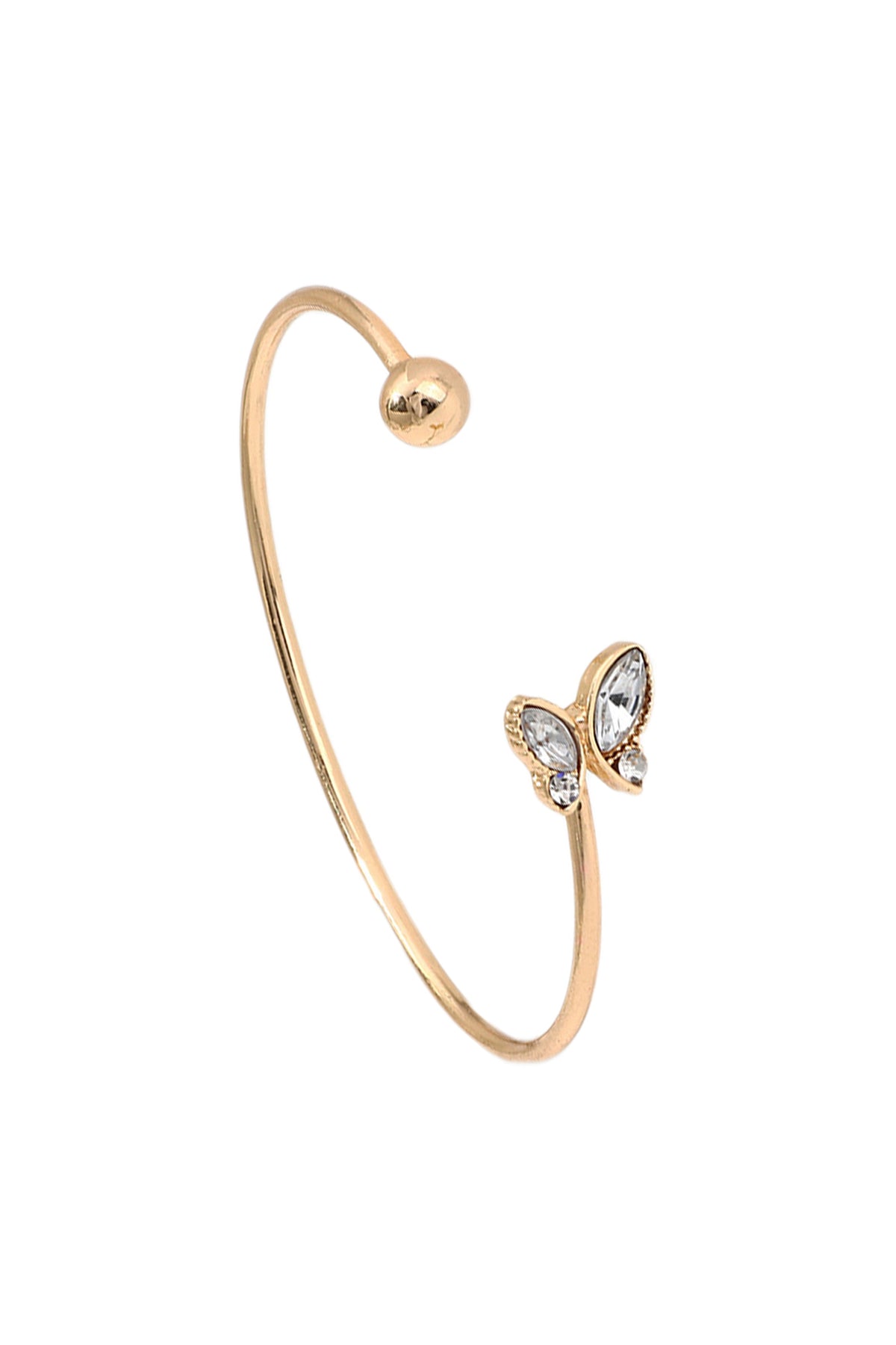 Rhinestone Butterfly Cuff Bracelets B2248