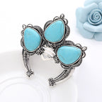Turquoise Alloy Cuff Bracelet B2437