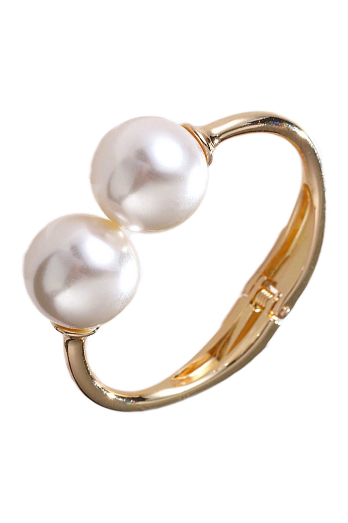 Pearl Alloy Cuff Bracelets B2514