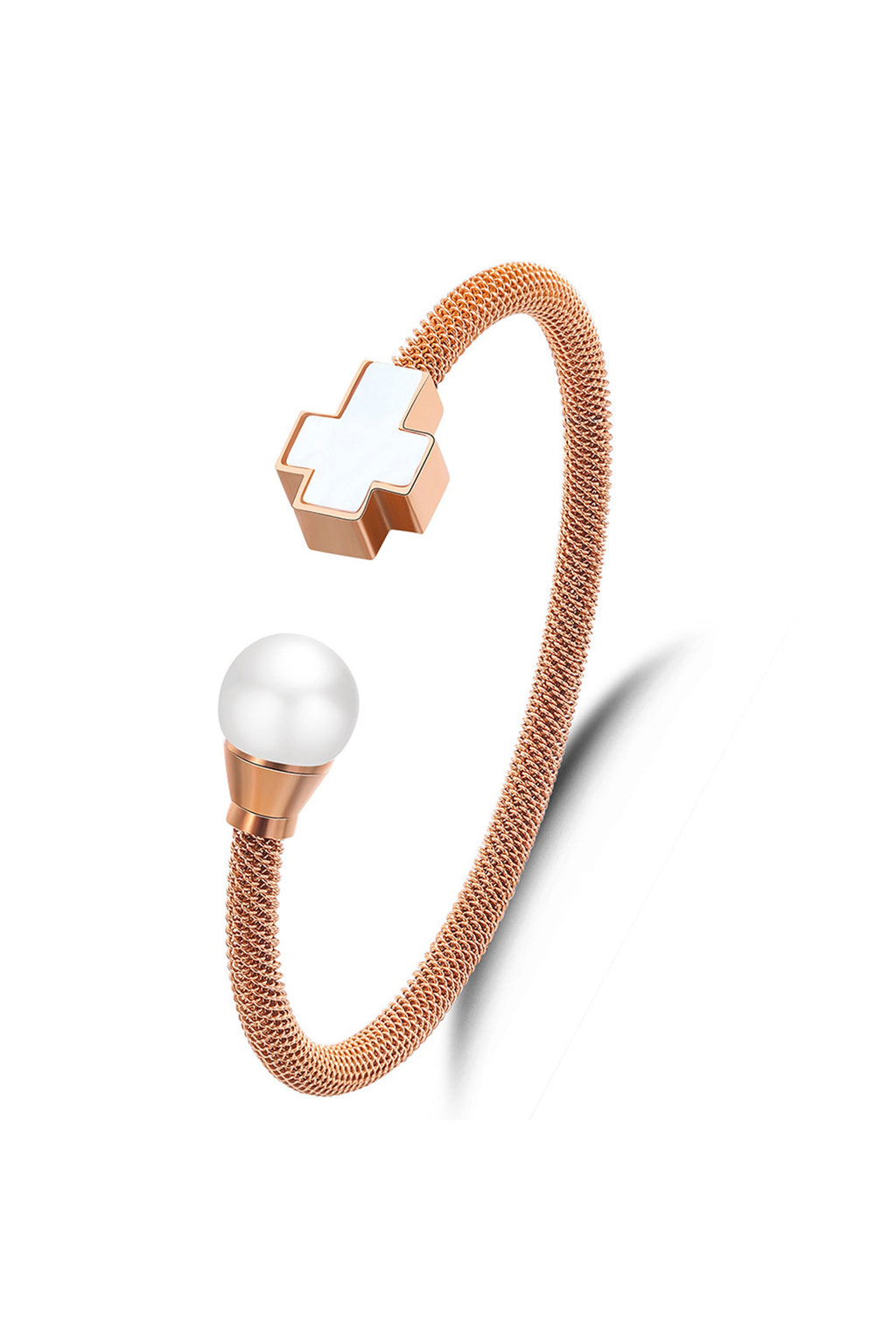 Cross Stainless Steel Cuff Bracelet B2599