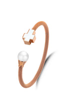 Cross Stainless Steel Cuff Bracelet B2599
