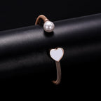 Heart Stainless Steel Cuff Bracelet B2600