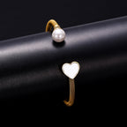 Heart Stainless Steel Cuff Bracelet B2600