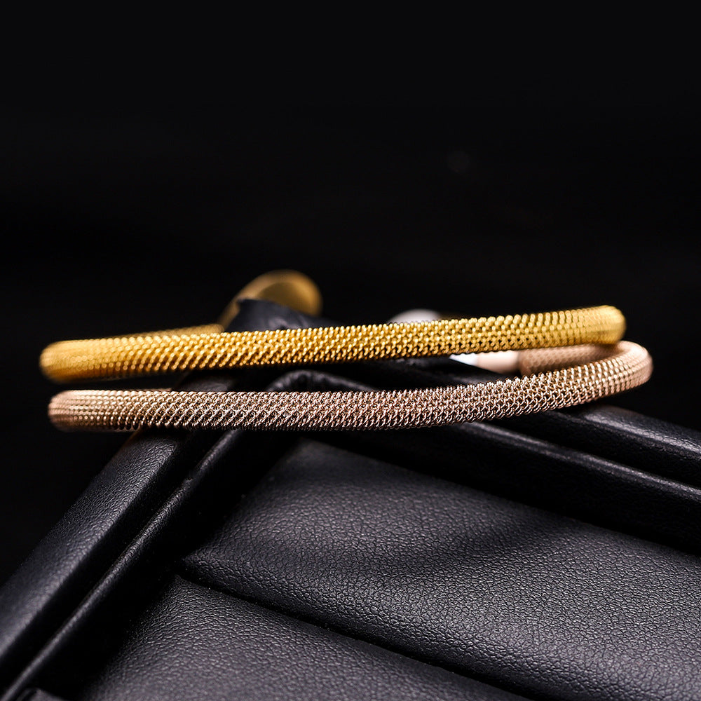 Heart Stainless Steel Cuff Bracelet B2600