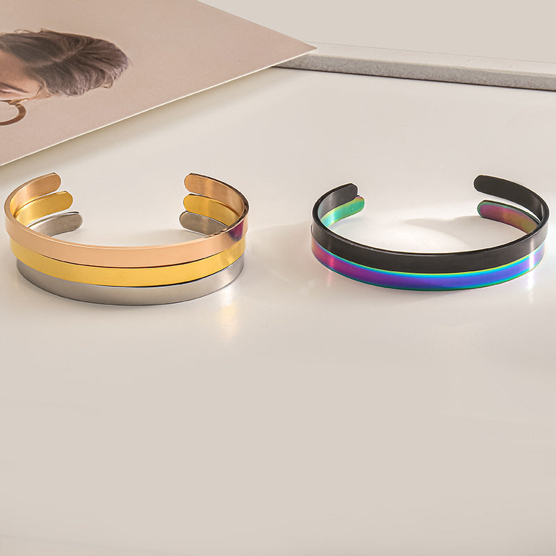 Stainless Steel Cuff Bracelet B2615