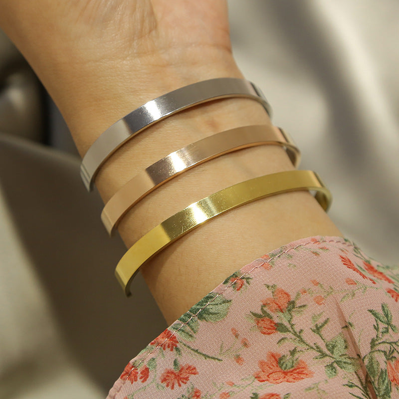Stainless Steel Cuff Bracelet B2615