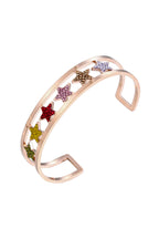 Star Rhinestone Stainless Steel Cuff Bracelet B2675
