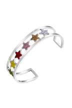 Star Rhinestone Stainless Steel Cuff Bracelet B2675