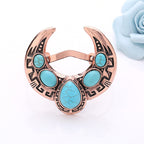 Turquoise Alloy Cuff Bracelet B2677
