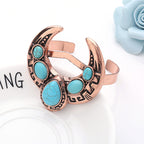 Turquoise Alloy Cuff Bracelet B2677