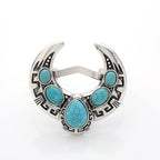 Turquoise Alloy Cuff Bracelet B2677