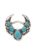 Turquoise Alloy Cuff Bracelet B2677
