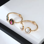 Pearl Cuff Alloy Bracelet B2817