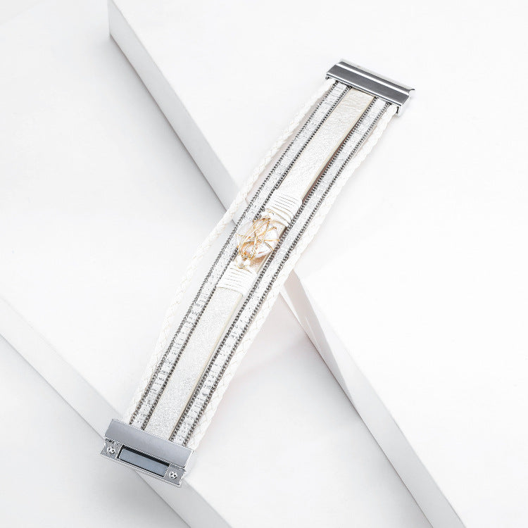 Druzy Pu Leather Magnetic Bracelet B2694 - view 5