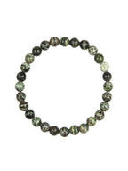 Green Zebra Jasper Stone Stretch Bracelet B2978-10MM - view 2