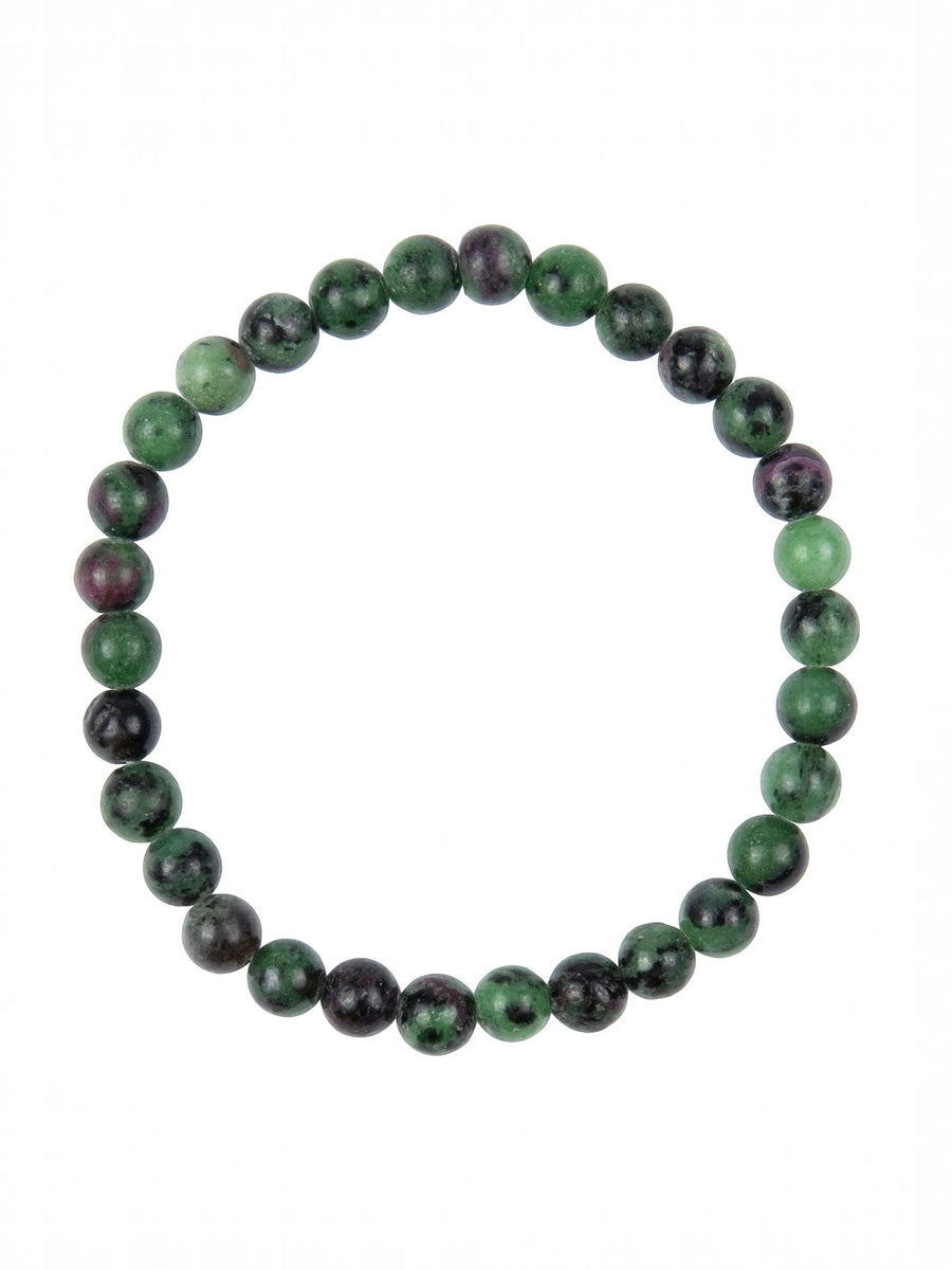 Ruby in Zoisite Stone Stretch Bracelet B2979-6MM
