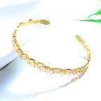 Zircon Copper Cuff Bracelet B3007