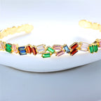 Zircon Copper Cuff Bracelet B3007