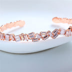 Zircon Copper Cuff Bracelet B3007