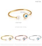 Evil Eye Stainless Steel Cuff B3142