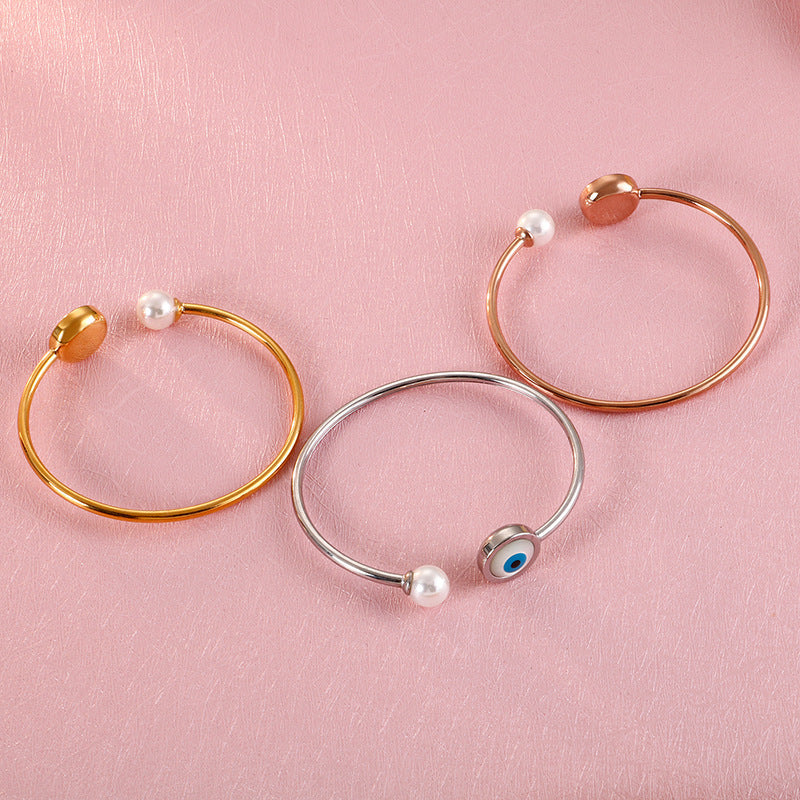 Evil Eye Stainless Steel Cuff B3142