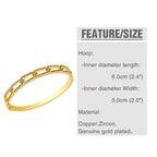 Heart Zircon Cuff Bracelet B3186