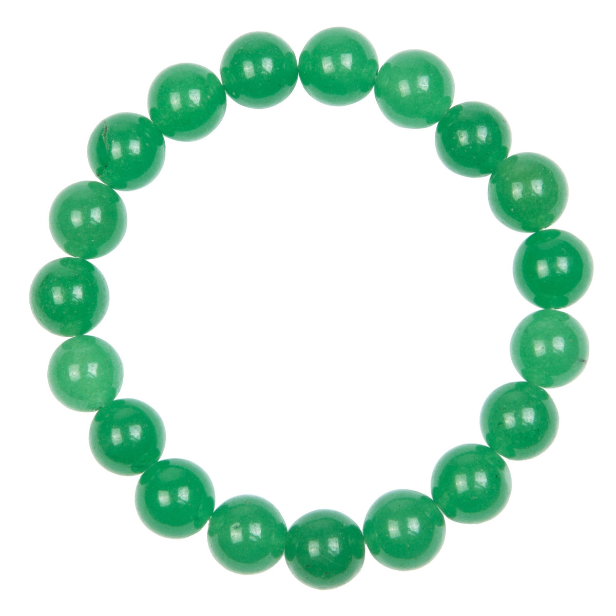 Colored Green Jade Stone Stretch Bracelet B3206-10MM