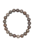 Red Snowflake Stone Stretch Men Bracelet B3233-10MM