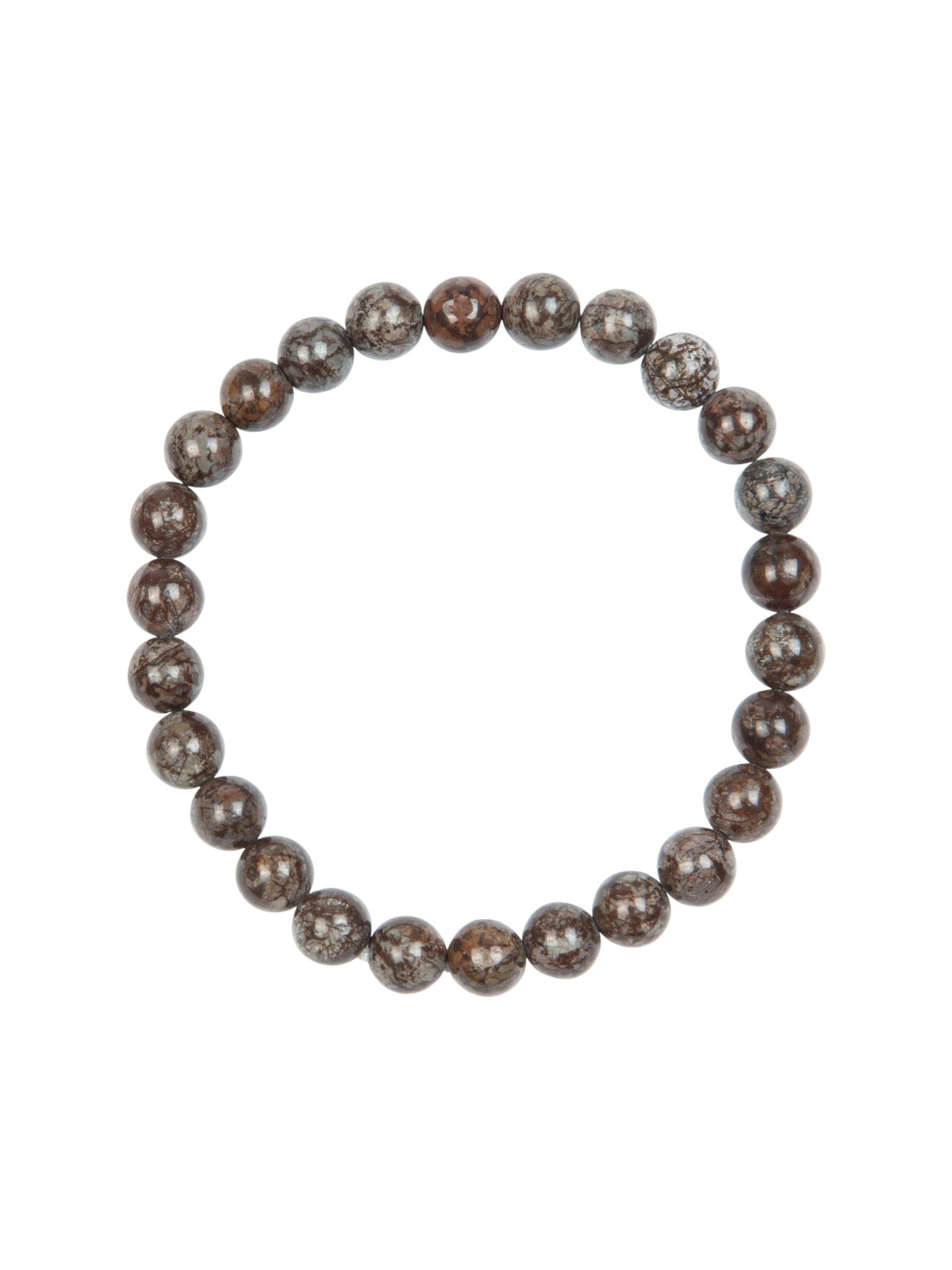 Red Snowflake Stone Stretch Men Bracelet B3233-8MM