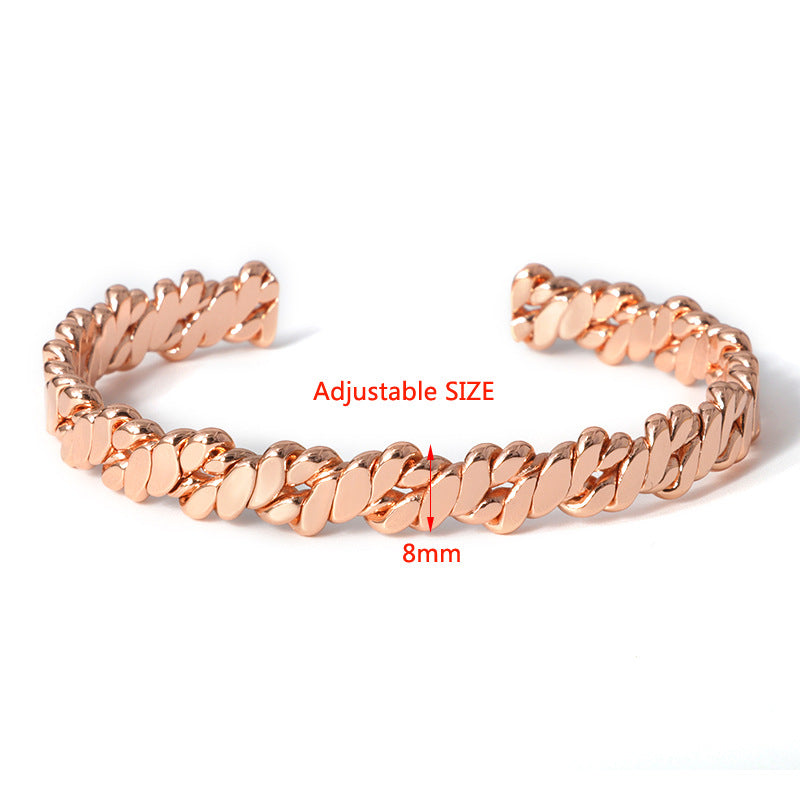Chain Stainless Steel Cuff Bracelet B3315